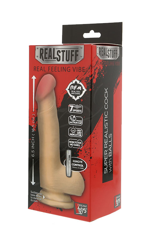 RealStuff élethű anyagú tapadókorongos vibrator RealStuff élethű anyagú tapadókorongos vibrator