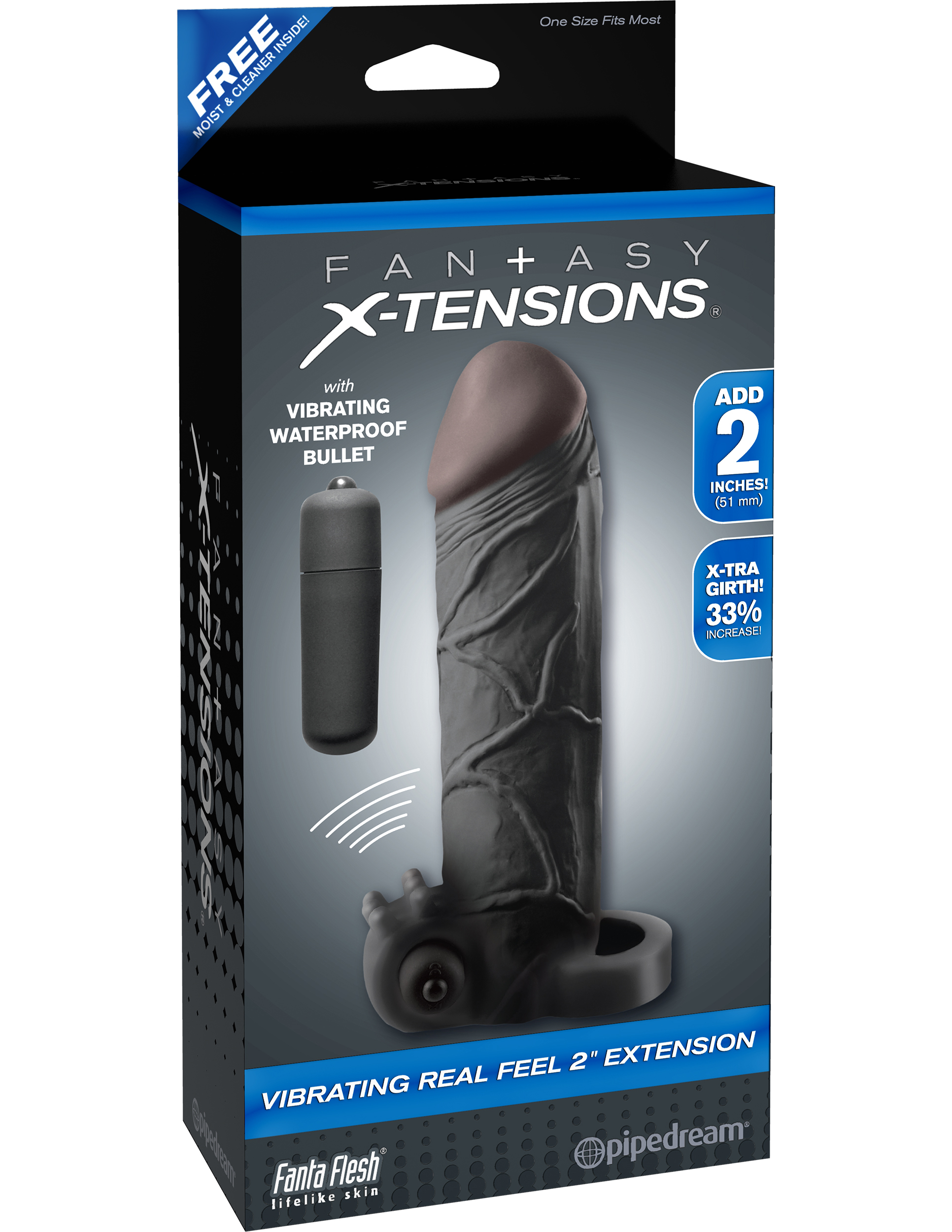 X-tension 2" péniszköpeny klitorisz izgatóval X-tension 2" péniszköpeny klitorisz izgatóval