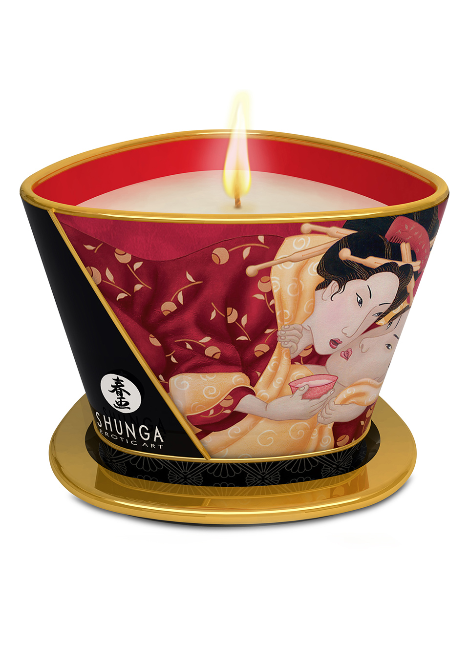 Shunga Masszázsgyertya Eper 170 ml